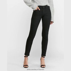 Express Mid Rise Cozy Fleece Ankle Skinny Jeans